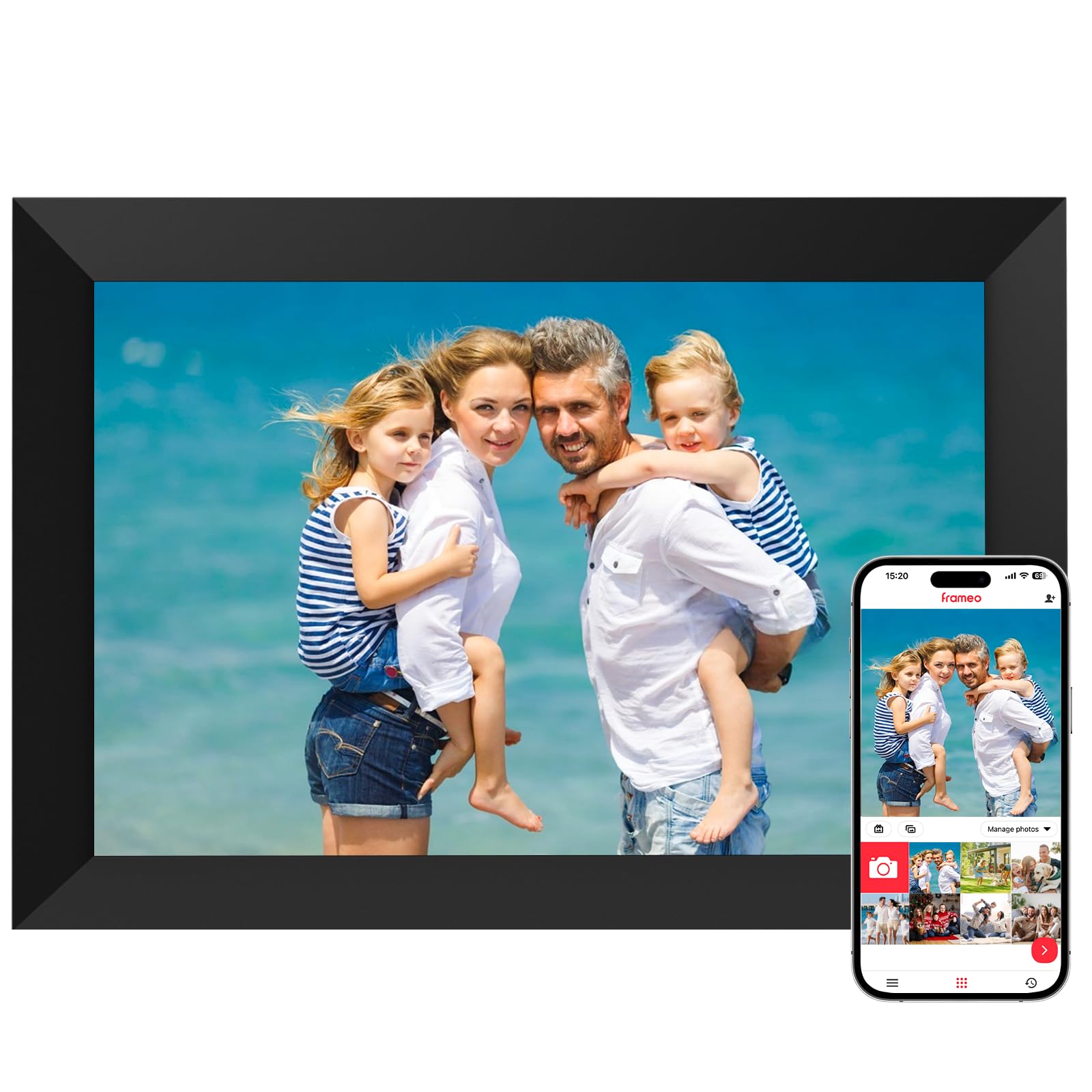 Photo 1 of ***MISSING PARTS***
Digital Picture Frame, Frameo 10.1 Inch WiFi Electronic Photo Frame, 1280x800 HD IPS Touch Screen, Auto-Rotate, Wall Mountable, Easy Setup to Share Moments Instantly via Frameo App, Gifts for Mom