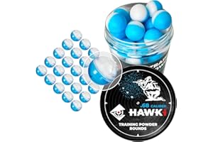 Hawki .50 Cal or .68 Cal Pepper Balls or Powder Balls Less Lethal for Paintball Guns