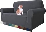 MAXIJIN 2 Seater Couch Cover Jacquard Spandex Grey