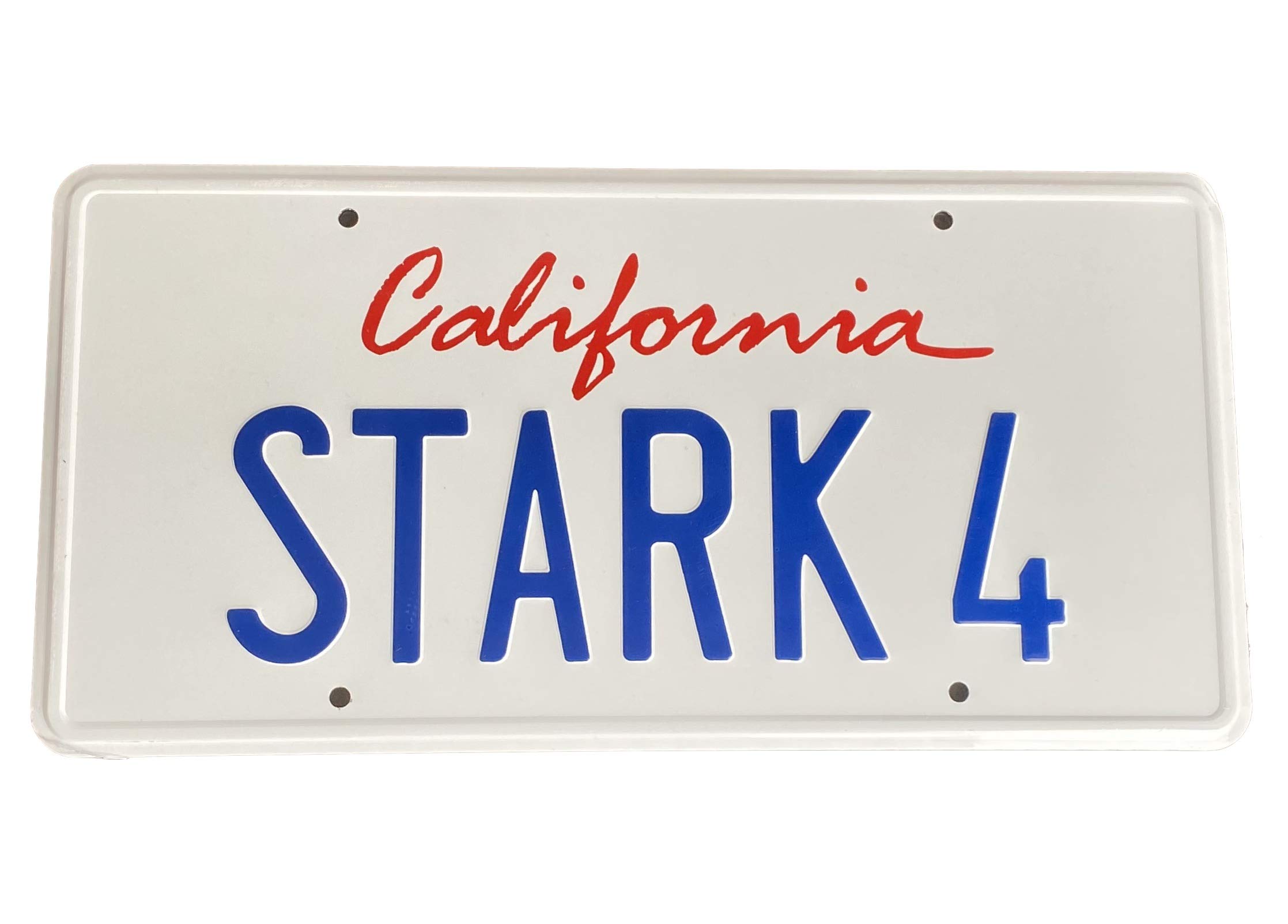 STARK 4 Tony Stark prop License Plate Embossed on Aluminium 300mm x 150mm