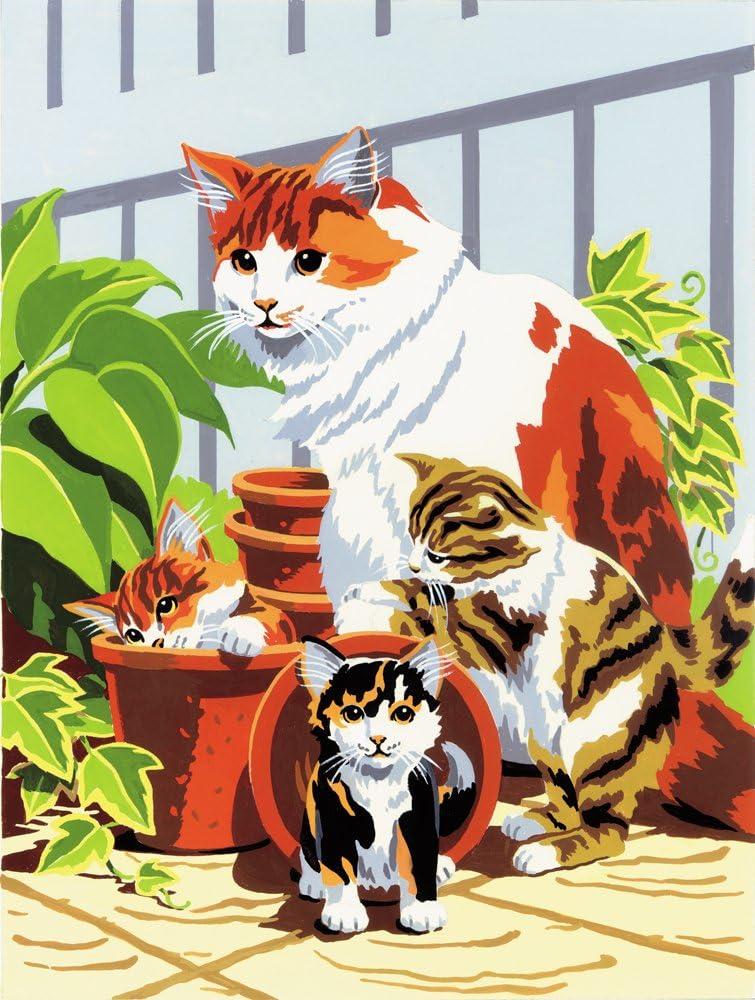 Royal & Langnickel Painting by Numbers A4 Size Cat and Kittens Designed Painting Set - Image 3