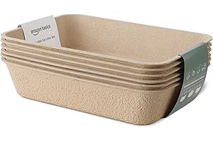 鶹 Basics Disposable Cat Litter Box, Multi-Use Travel & Home Box, 6-Pack, Large 36.5cm x 46cm