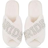 Funky Junque Bridal Slippers – White I Do Rhinestone Slides Bride Getting Ready Outfit, Engagement & Bachelorette Gifts