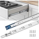 Goldenwarm 10 Pair 22 Inch Soft Close Drawer Slides, 20 Pack Heavy Duty Side Mount 100lb Capacity, Full Extension Ball Bearin