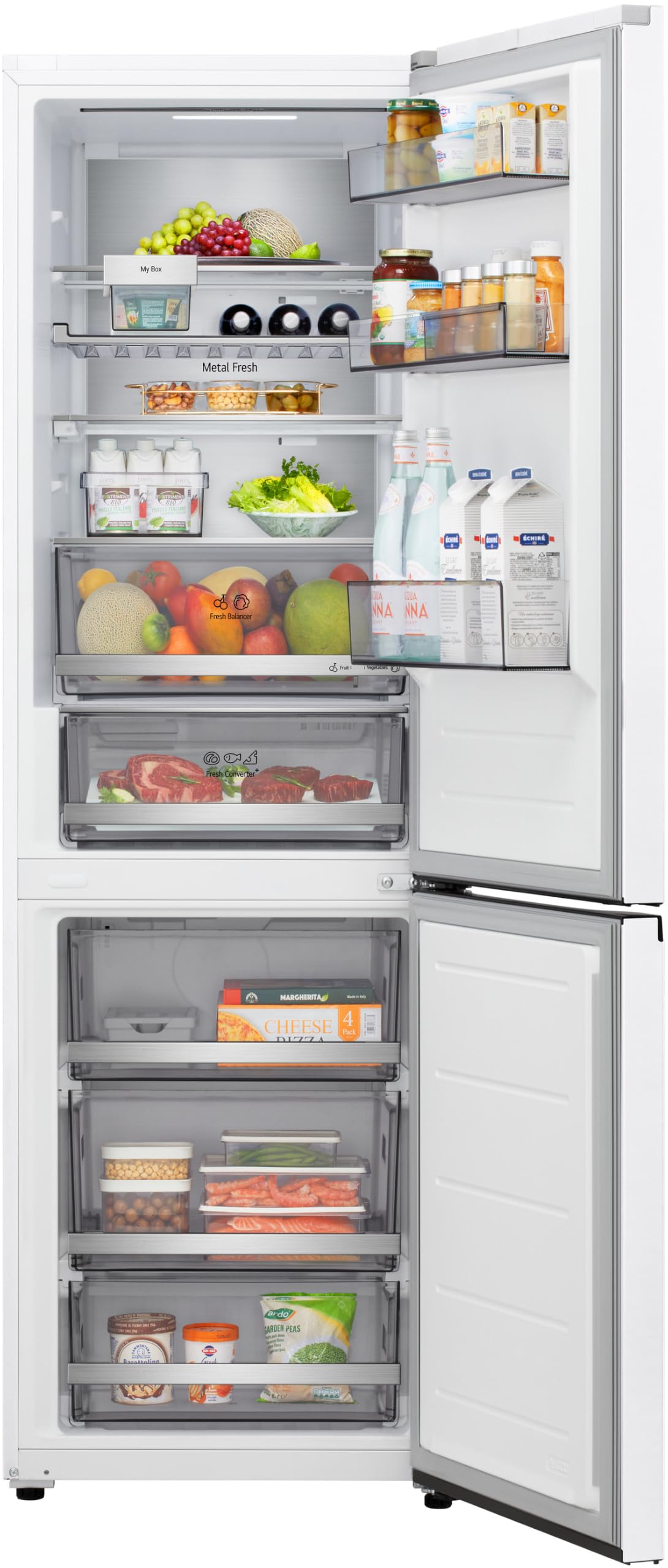 LG GBBS716ASW Fit&Max Kühl-/Gefrierkombination (333 L, Energieklasse A) vollintegrierbar oder freistehend mit maximaler Kapazität und Ausstattung, FRESHConverter+, Smart Inverter Compressor, Weiß 8