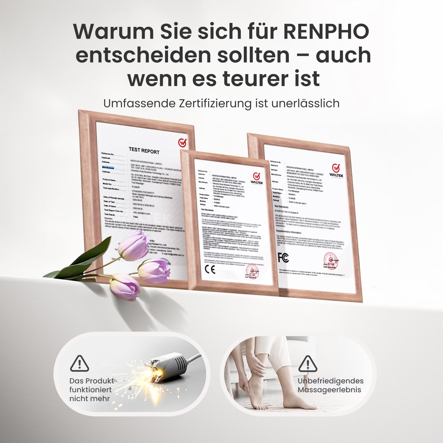 RENPHO Tragbar Fußmassagegerät mit Wärme [2026 Aktualisiert], Fussmassagegerät Elektrisch Testsieger, 3D Kneten, Rollen und Luftkompression, 3 Intensität,Geschenke für Frauen Männer, Schwarz 7