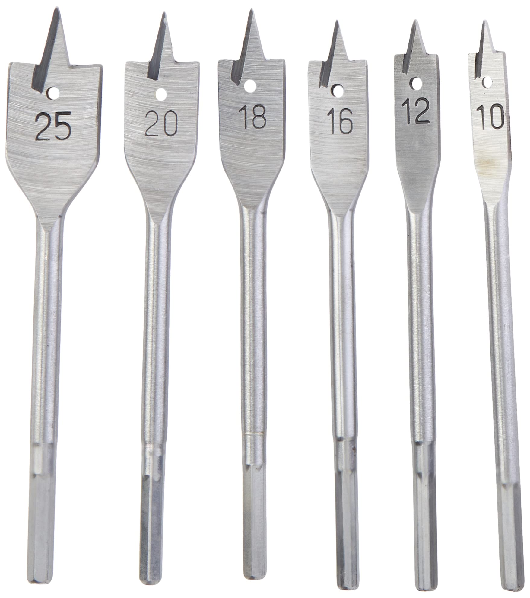 6PC Flat Wood BIT Set