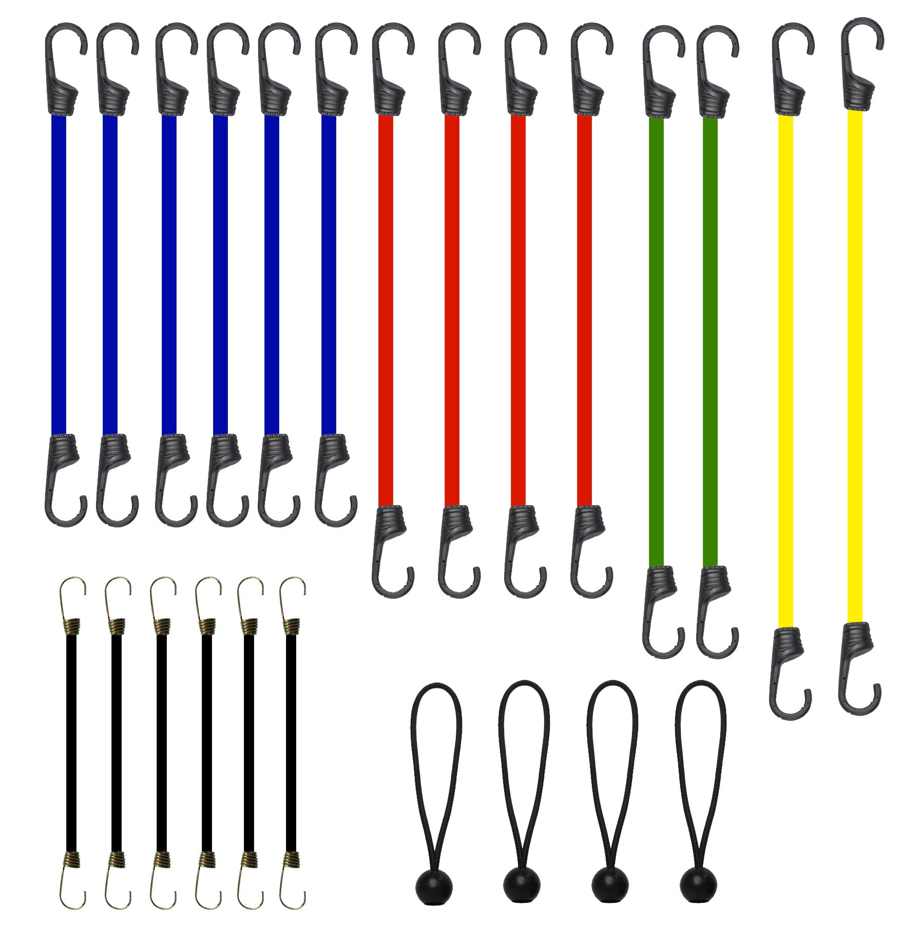 Savage Island Variety Pack Heavy Duty Elastic Military Bungee Cords