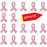 2/20/50Pcs-Official Ribbon pins Breast Cancer Awareness Lapel Pin Pink Pins