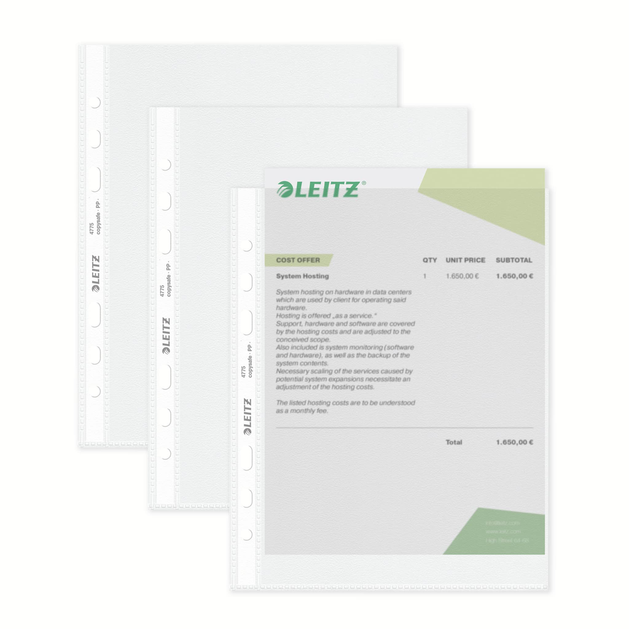 Leitz L : Pocket Standard A5 PP 75 µ 15 pcs Clear