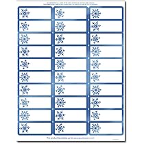 Amazon.com: Silver Foil Snowflake Address Labels / Gift Tags ...