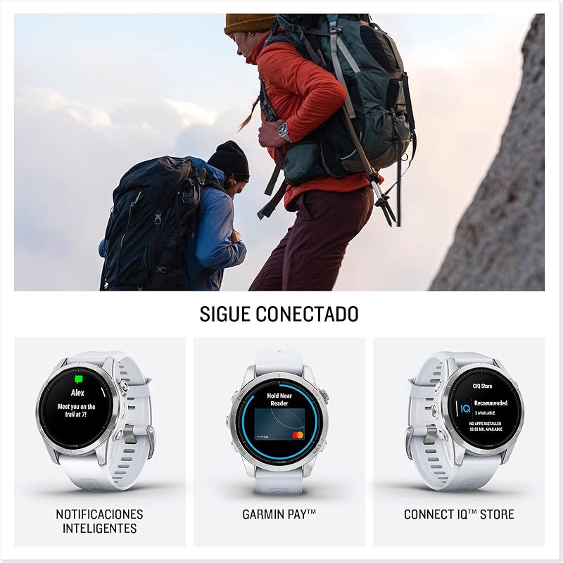 Garmin epix (gen 2) pro 42mm - relógio gps multiesportivo de alto desempenho com tela sensível ao toque amoled, lanterna led, frequência cardíaca, mapas e até 10 dias de autonomia, prata