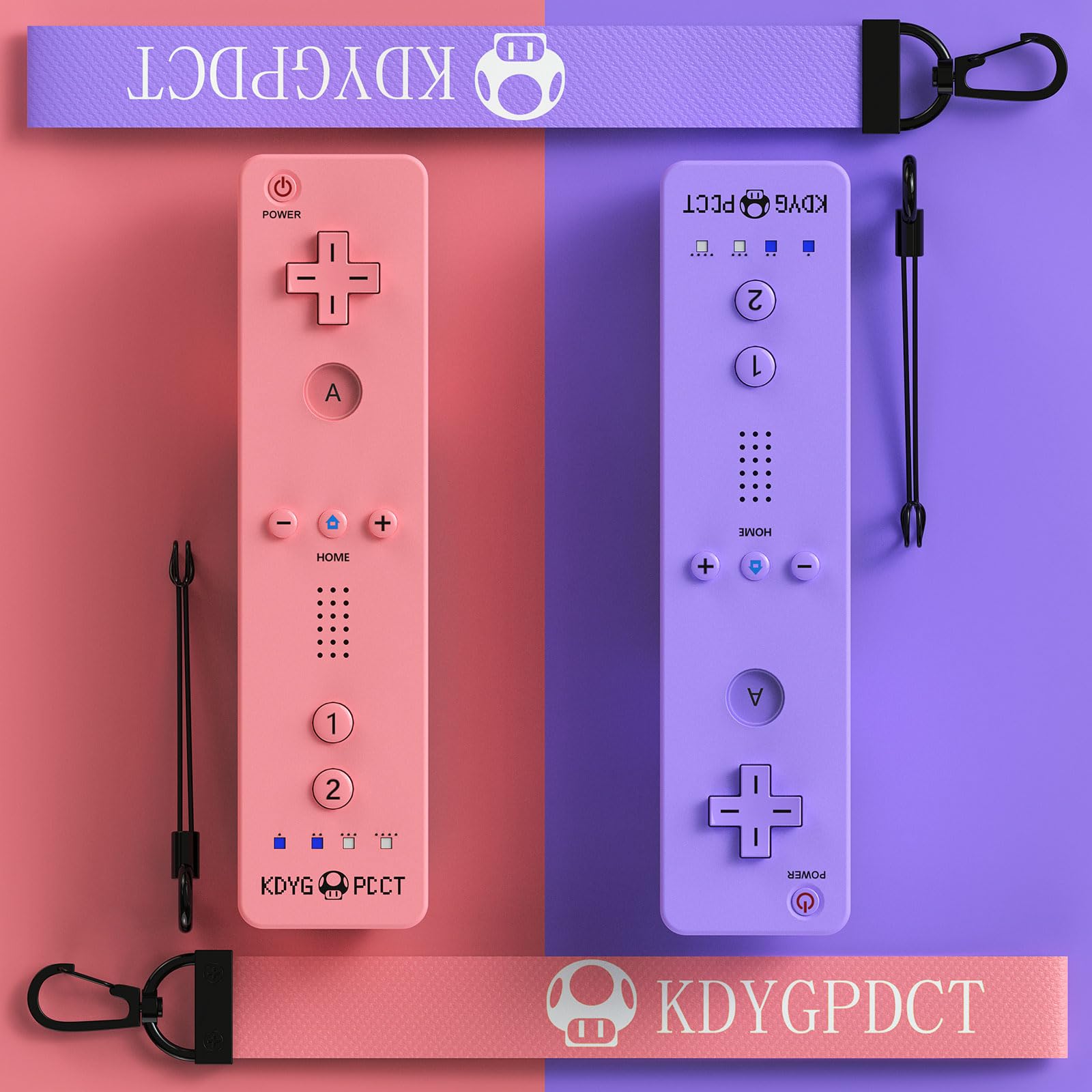 2 Controles Wiimote Para Nintendo Wii/wii U Rosa/violeta