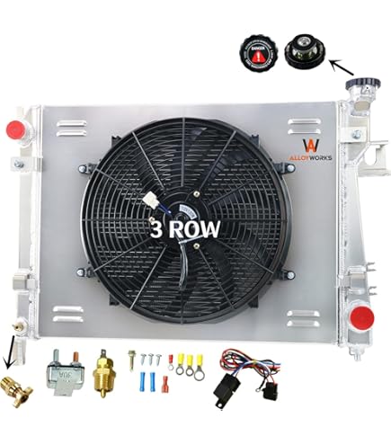 For 1979-1993 Dodge Ram D150 D250 D350 W150 W250 5.9L V8 3 Row Aluminum Radiator