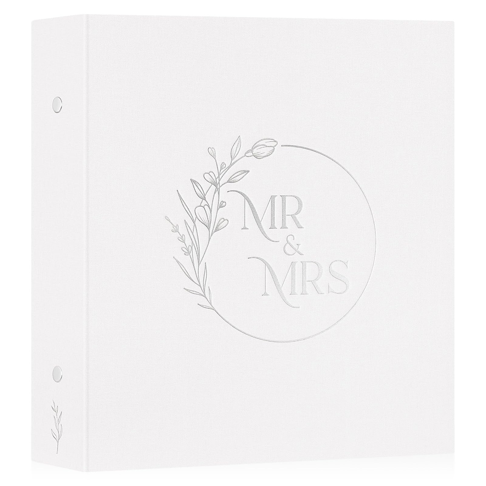 Photo 1 of Lanpn Wedding Photo Album 4x6 600 Pockets, Large Capacity Newlywed Marriage Albums Linen Hardcover Slip in Holds 600 horizontal Vertical Photos (White)