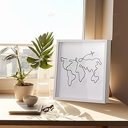 MUXIUNT Travel Adventure Archive Shadow Box For