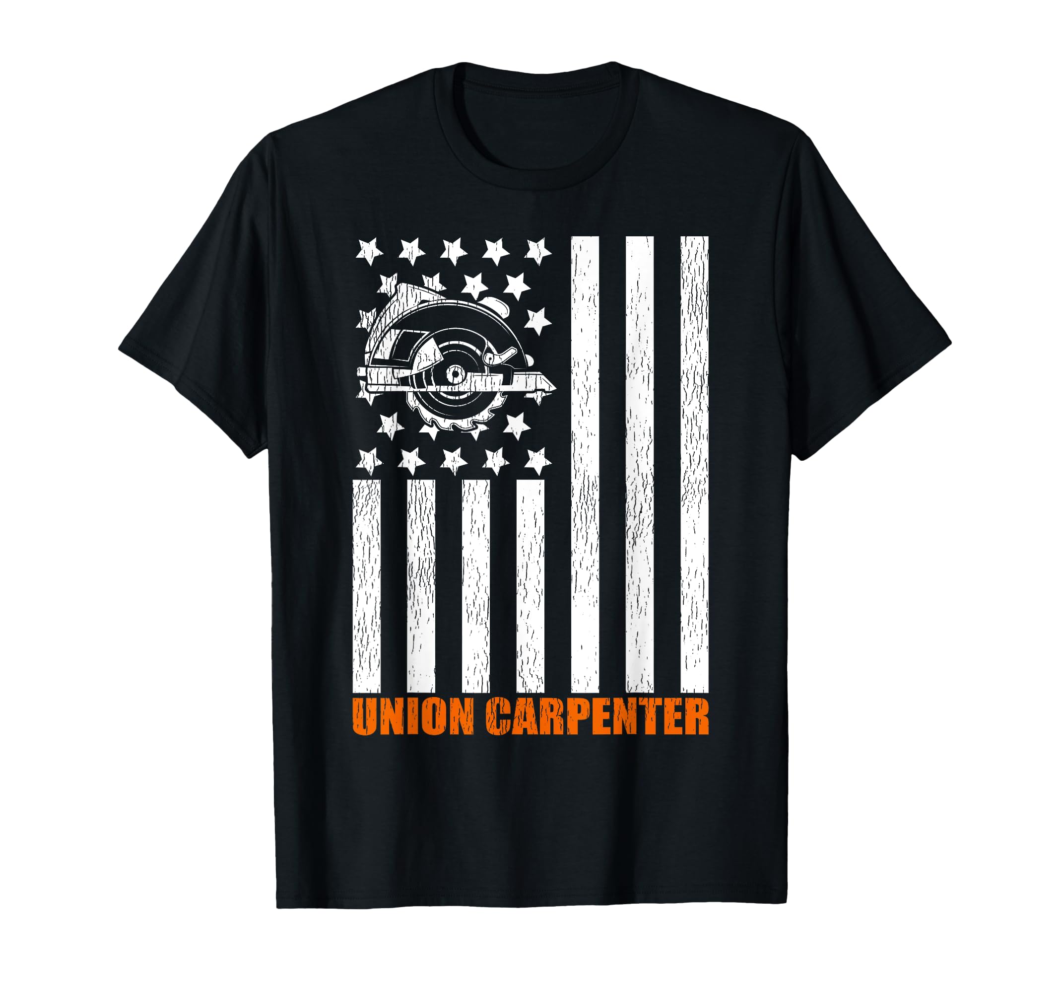 Union Carpenter Patriotic American Flag T-Shirt
