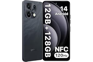 UMIDIGI Téléphone portable Note 100, Android 14 téléphones débloqués Canada, 12 Go + 128 Go/1 To de dépense, écran 6,8 HD + 1