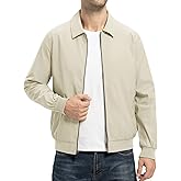 TBMPOY Mens Lightweight Jackets Casual Stylish Windbreakers for Men Light Track Jacket Laydown Collar Fall Golf Coats