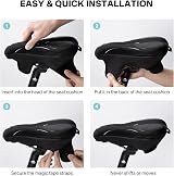 YOUNGDO Gel Bike Seat Cushion 28.5cm Memory Foam Non-Slip Universal Fit view 5