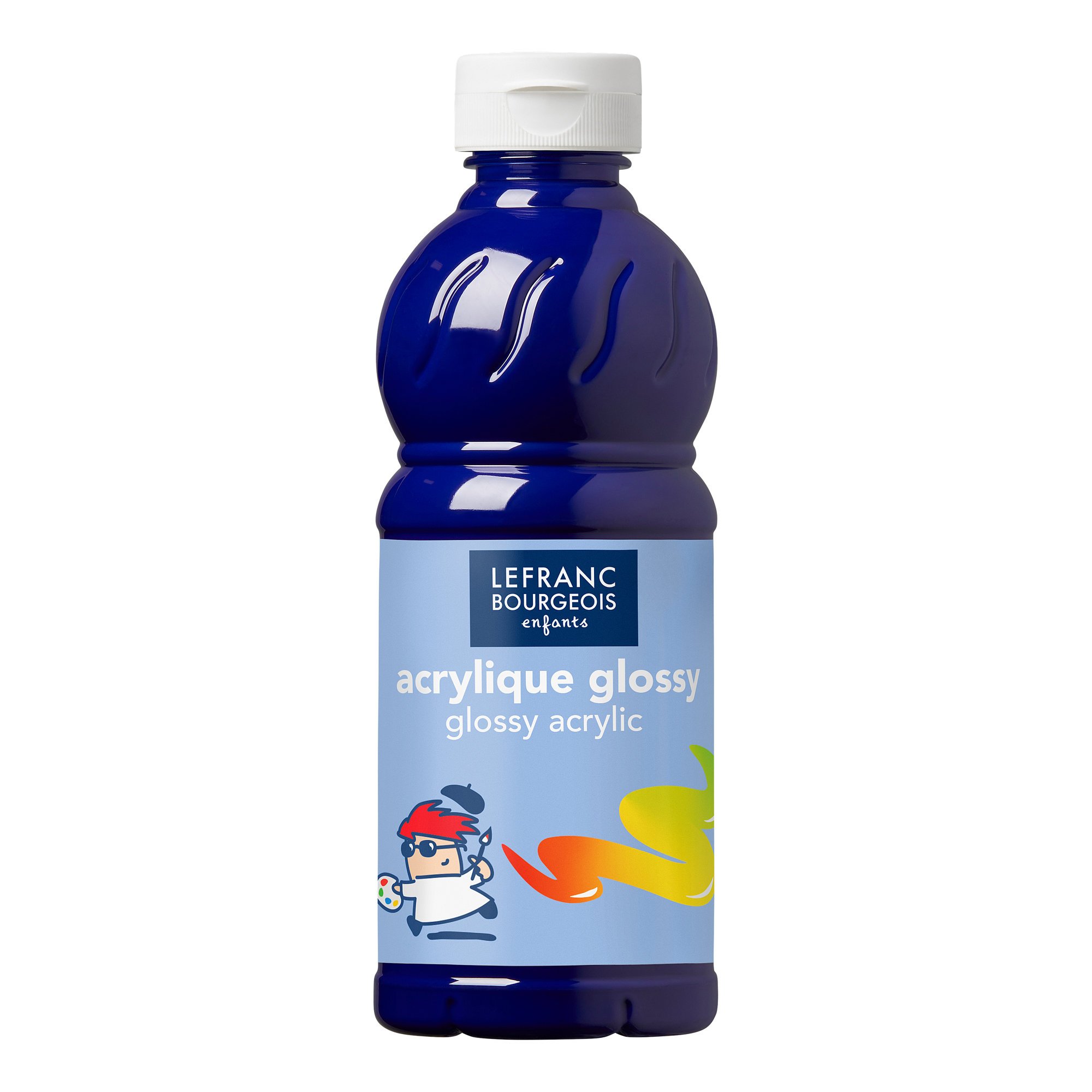 Lefranc & Bourgeois Glossy Children Acrylic 250 ml Tube, Acrylic Paint, ultramarine, Kinder - Acrylfarbe - 500ml Flasche