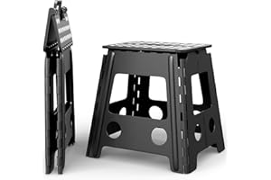 Versatile Folding Step Stool 15.7 in - Foldable Step Stool for Kids, Home, Camping, and Office - Lightweight, Sturdy, and Portable Foldable Stool, for Outdoors and Indoor Fun MOJO VENTURES