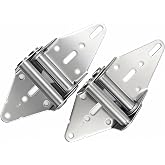 #3 Garage Door Hinges (2 Pack) - 14 Gauge Galvanized Steel Replacement - Residential &amp; Commercial Hardware for Quiet Operation, Compatible with Most Sectional Garage Doors