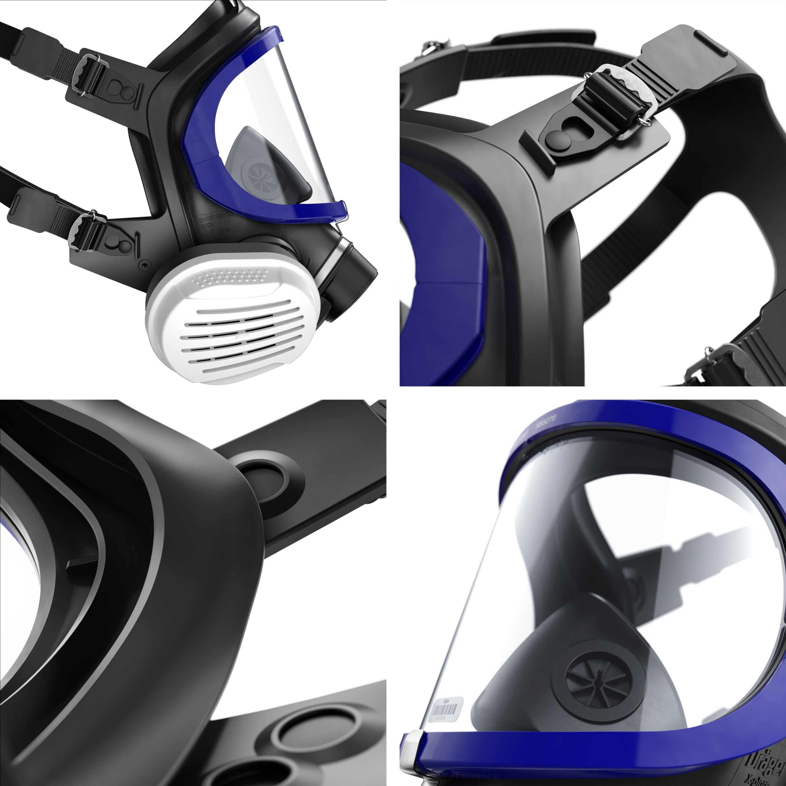 Dräger X-plore 5500 Vollmasken-Set, Atemschutzmaske mit A2P3 Kombi-Filter für Maler, Lackierer gegen Gase, Dämpfe, Feinstaub und Partikel, Universalgröße 7