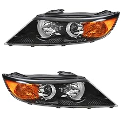 TRQ 2 Piece Headlight Assembly Set Driver