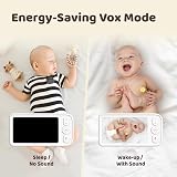NETVUE Peekababy Smart Baby Monitor 5'' LCD Camera Night Vision 2-Way Talk view 6