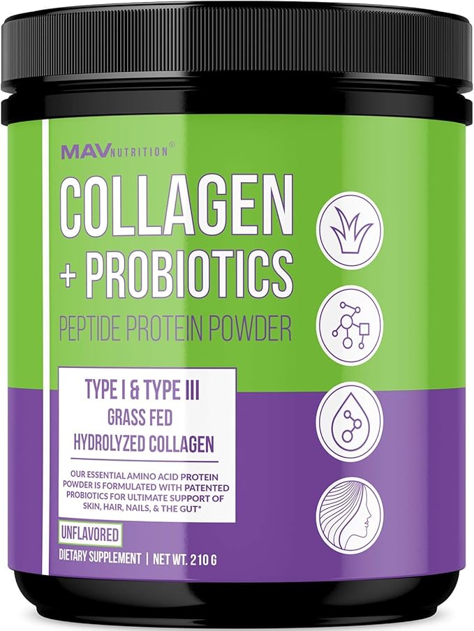 MAV Nutrition Collagen + Probiotics Peptide Protein Powder