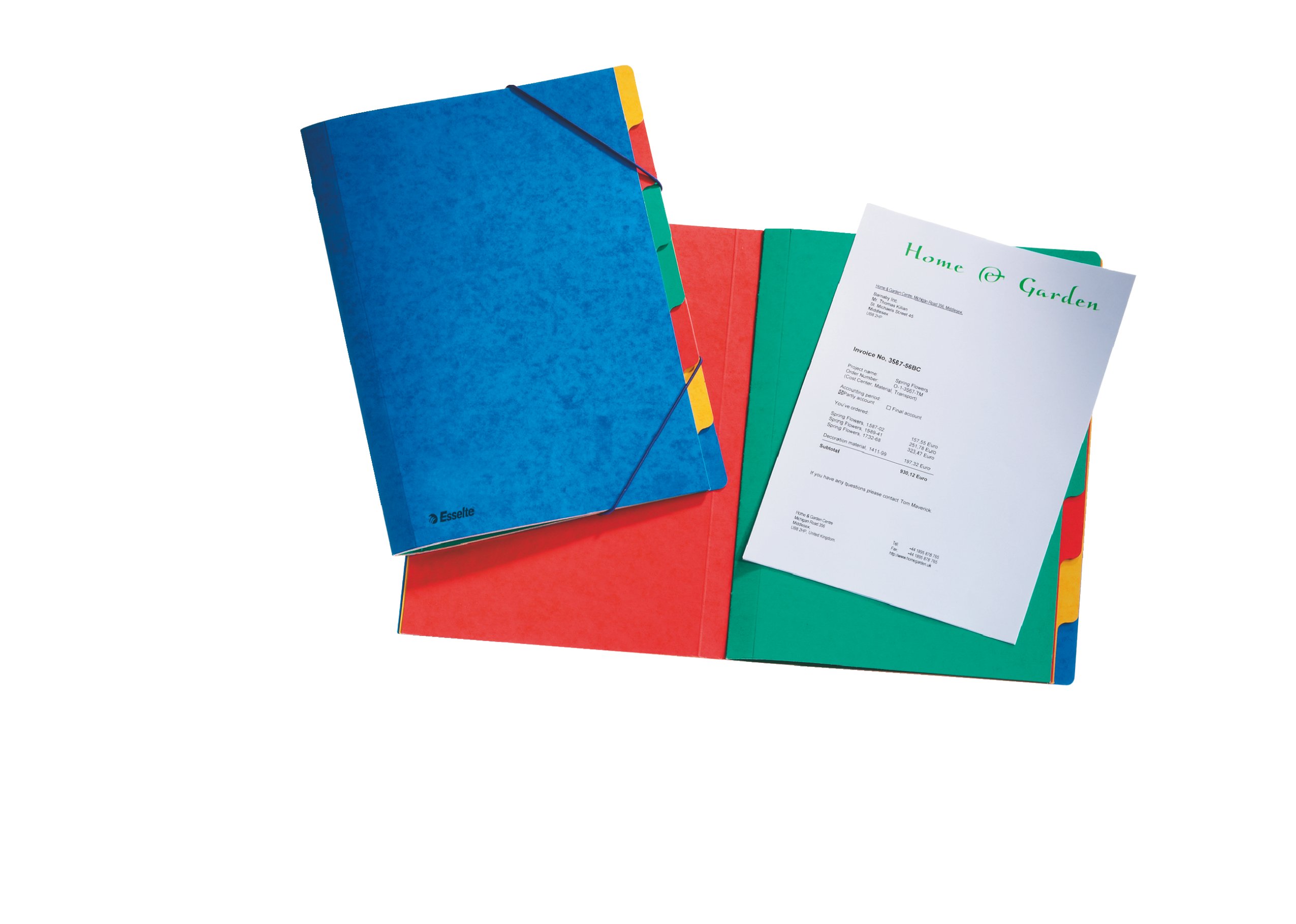 Esselte A4 Rainbow 7 Part Divider Book - Blue