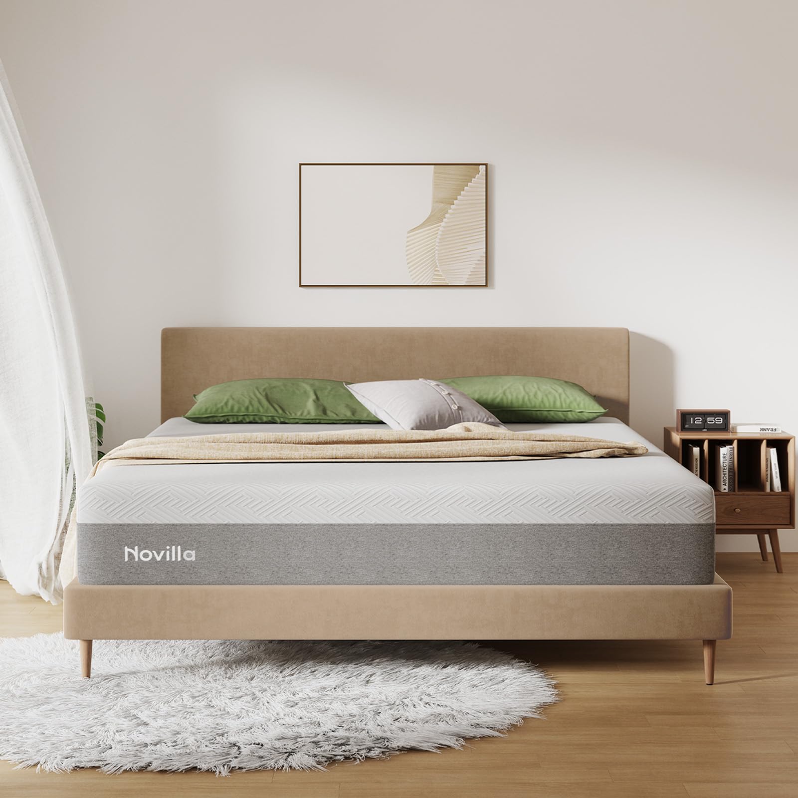 Photo 1 of Novilla King Size Mattress, 12 Inch Gel Memory Foam King Mattress for Cool Night & Pressure Relief, Medium Plush Feel with Motion Isolating, Bliss