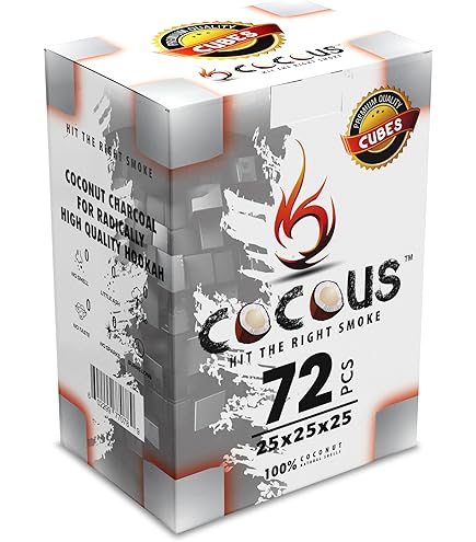 Amazon.com: CocoNara Coconut 100% Natural Hookah Charcoal 60 Piece