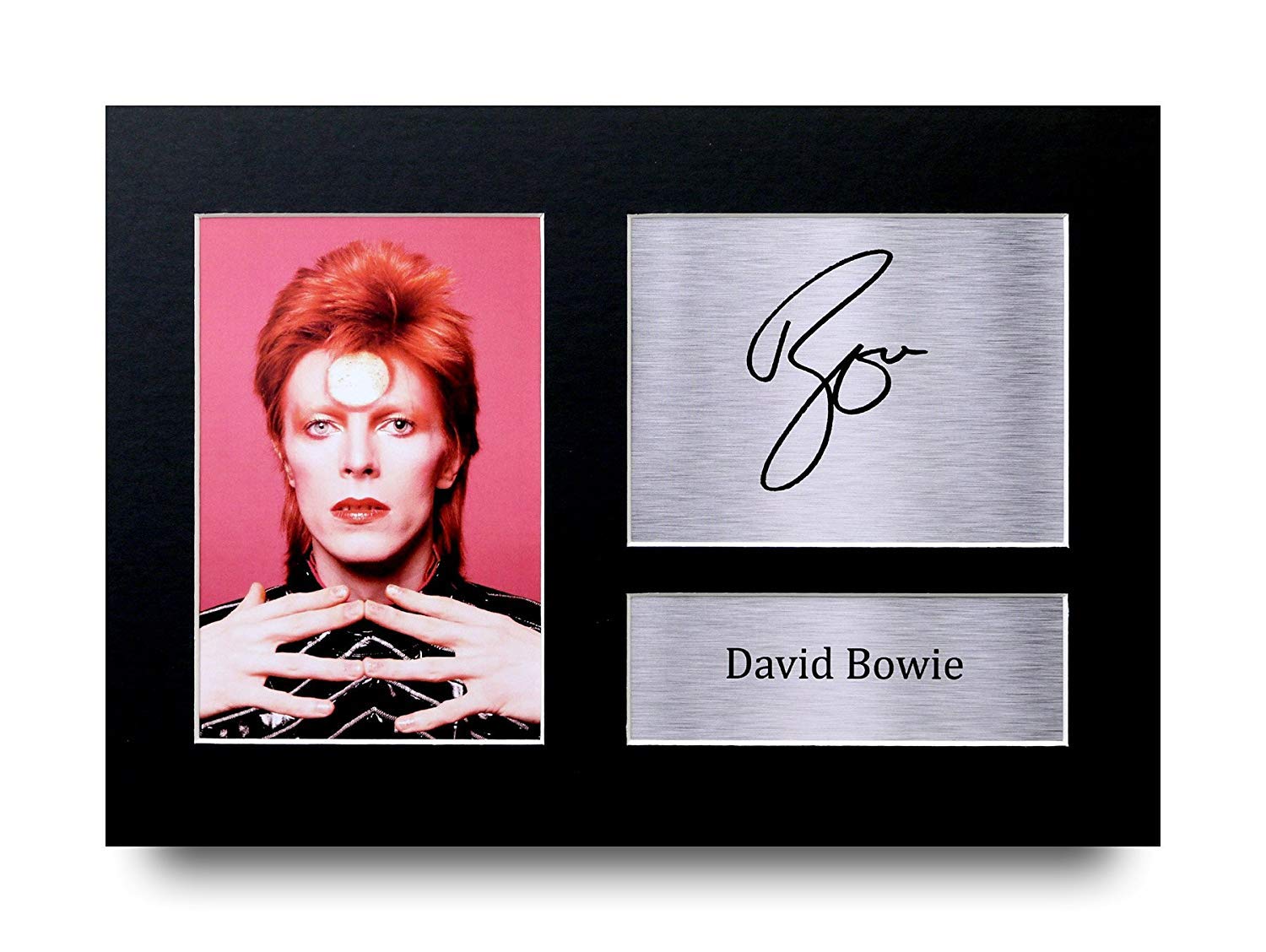 HWC Trading David Bowie Gift Signed A4 Printed Autograph Ziggy Stardust Glam Rock Music Gifts Print Photo Picture Display