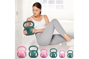RUNWE 3 Handle Kettlebells Weight - Weight for Women Options 5, 10, 15 and 20 LB for Russian Twists AB Exercise, Weightlifting and Core Fitness Exercise Home Gym [Single in Sold]