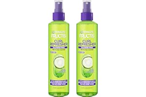 Garnier Fructis Curl Refresher Reviving Water Spray, Sulfate Free, 8.5 Fl Oz, 2 Count (Packaging May Vary)
