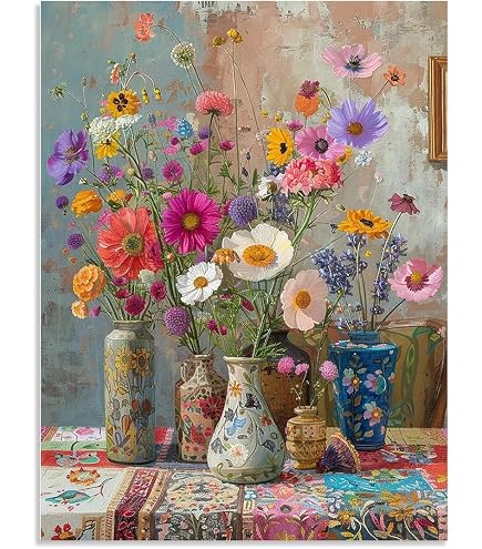 51buyoutgo 11CT Stamped Cross Stitch Kits For Adults - 14x14 IN...