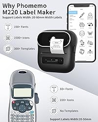 Phomemo Label Maker,M220 Label Printer,3 Inch