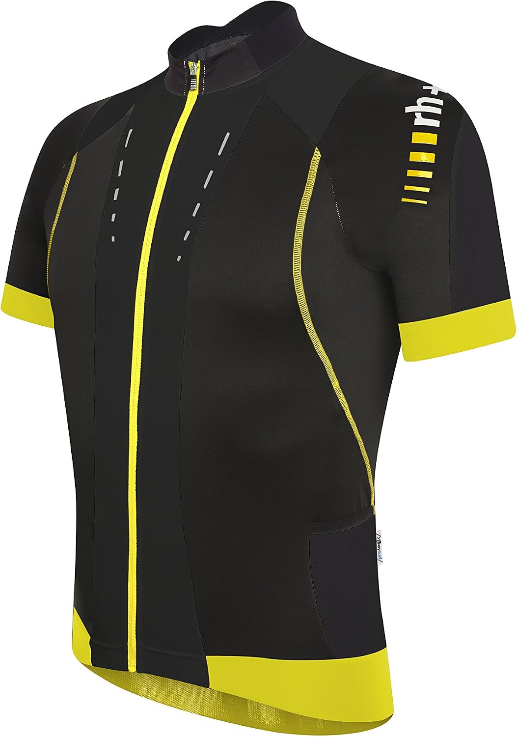 zero rh+ fahrradtriko Phantom Jersey FZ Garment multi-coloured Multicolor (Black/Acid Yellow) Size:XL