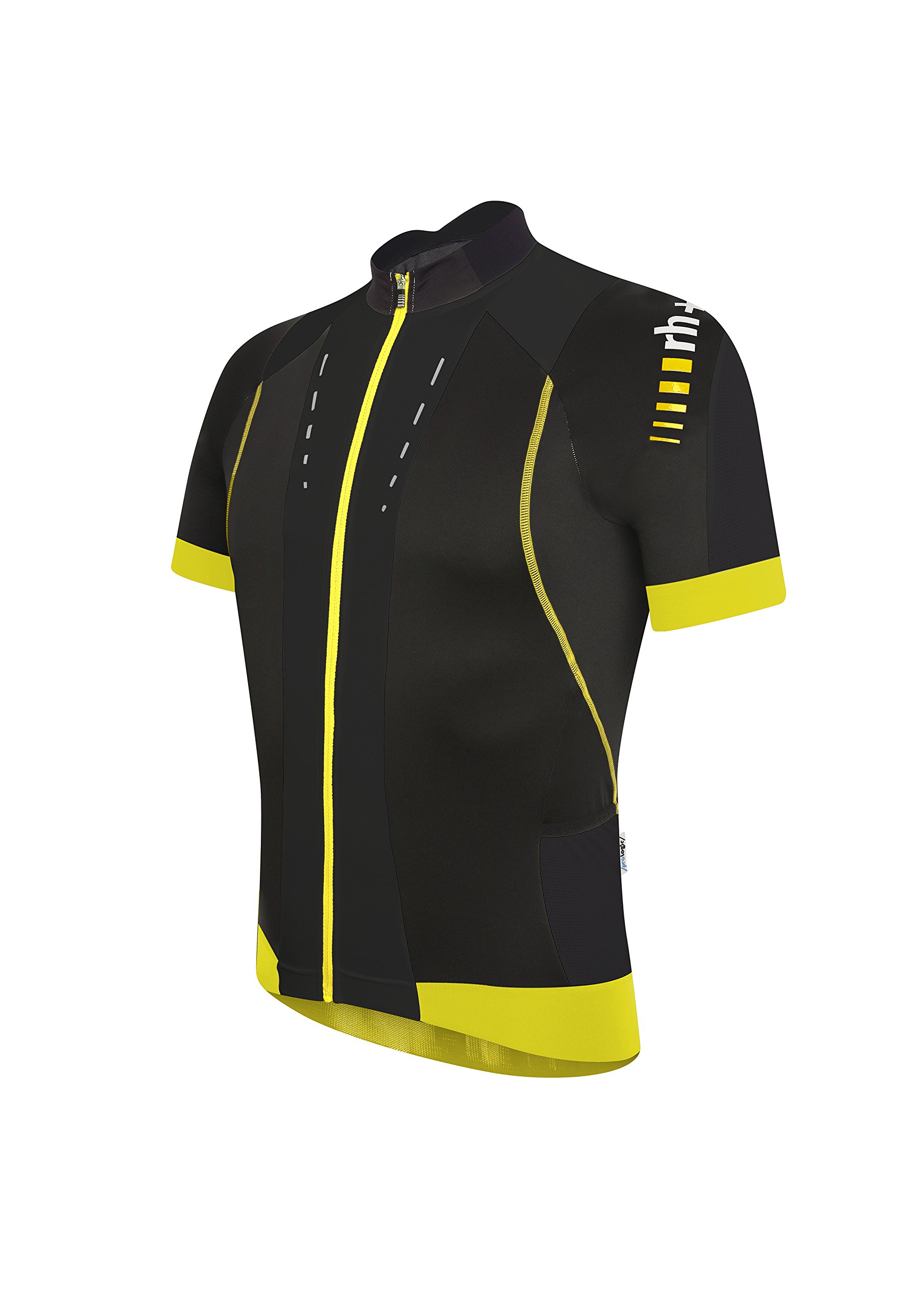 zero rh+ fahrradtriko Phantom Jersey FZ Garment multi-coloured Multicolor (Black/Acid Yellow) Size:XL