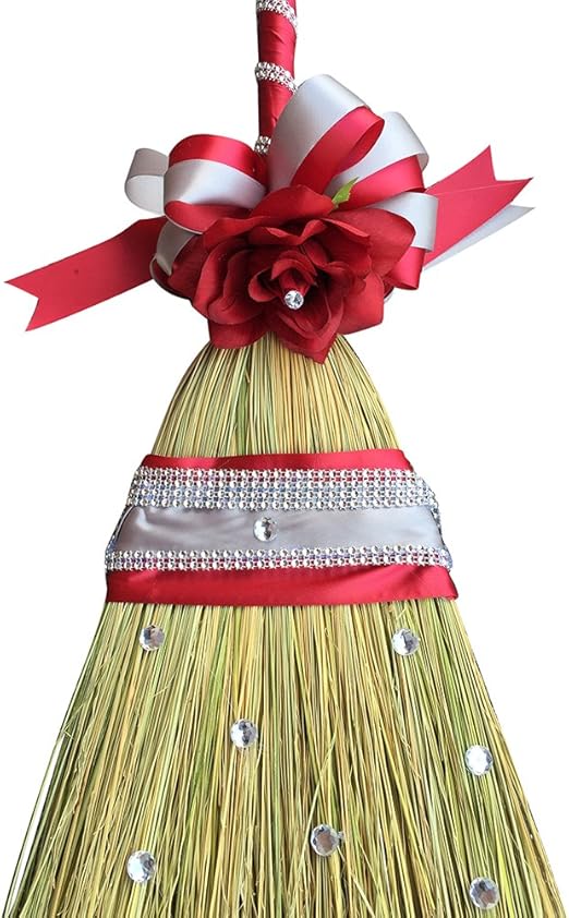 Amazon Com Angel Isabella Wedding Jumping Broom Apple Red Gray