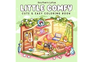 Little Comfy: Coloring Book for Adults and Teens Featuring Cozy Corners and Relaxing Spaces, Comfort Designs for Stress Relie