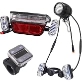 36V 48V Turn Signal Ebike Light Kit with Wireless Remote | Headlight and Taillight with Turn Signals, Waterproof Connector