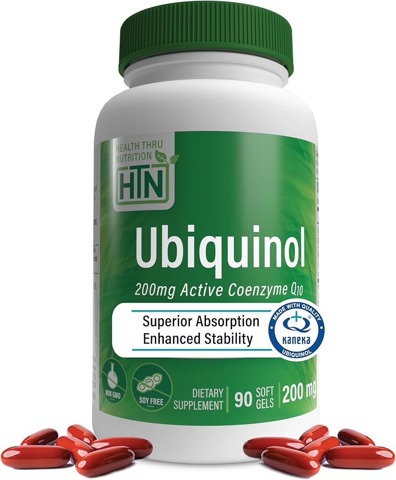 Health Thru Nutrition Ubiquinol 200 mg CoQ10 90 Softgels Kaneka