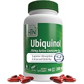 Health Thru Nutrition Ubiquinol 200mg 90 Softgels as Kaneka QH Reduced CoQ-10 | Stabilized - 3rd Party Tested | Enhanced Bioavailability | Cardiovascular &amp; Mitochondria Function Support | Non-GMO