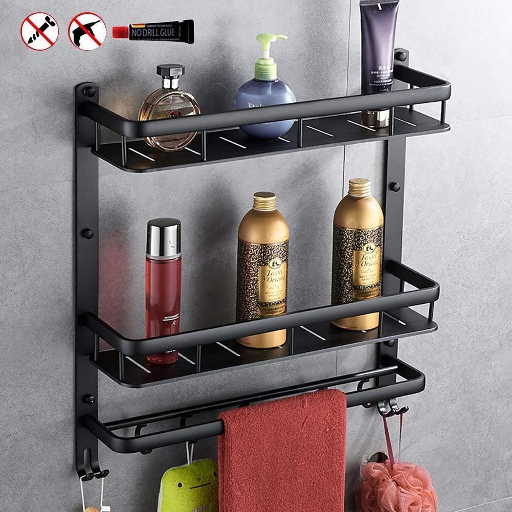 DZX 3-stufige Aluminium-Badezimmerregale, Badezimmerregal-Eckregale