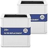2 Pack 211+ Filter Replacement Compatible with Blue Pure 211+ and 211+ Auto Air Purifier, 2-Stage Filtration System of H13 True HEPA Filter and Activated Carbon Filter