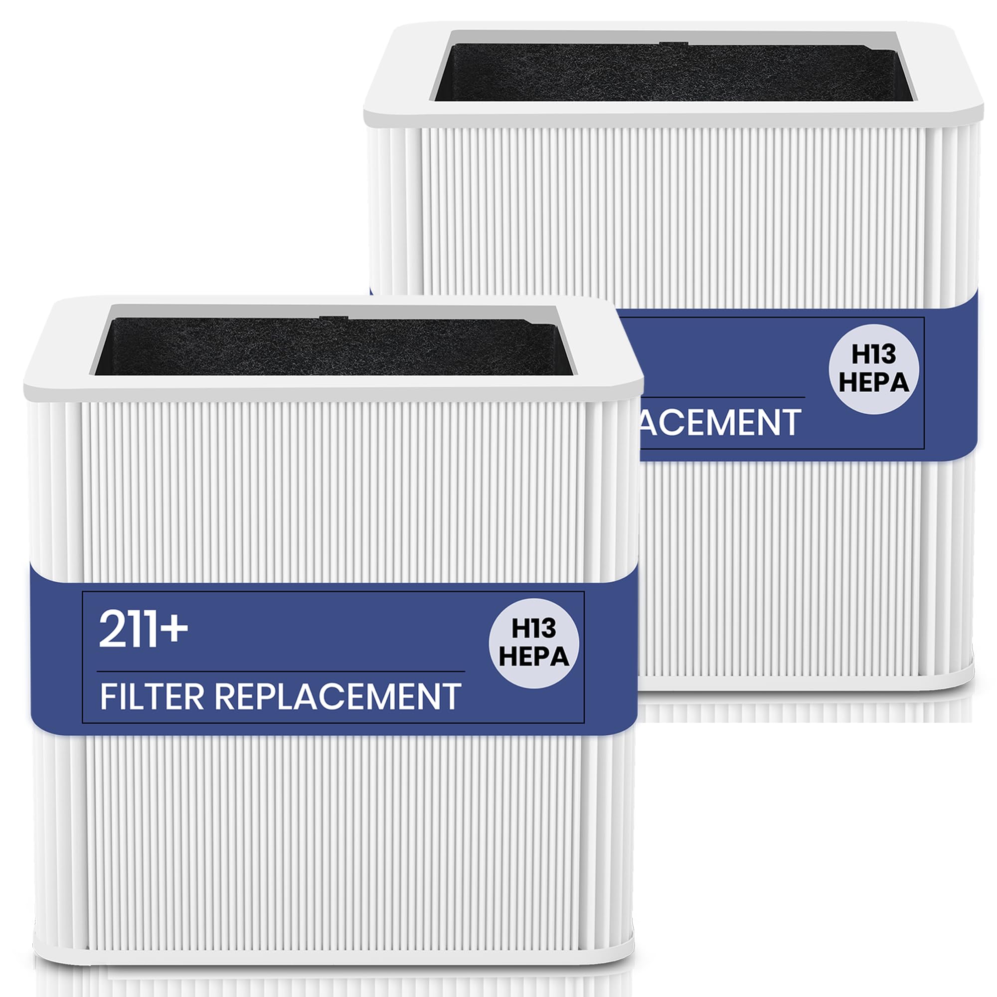 Photo 1 of 2 Pack 211+ Filter Replacement Compatible with Blue Pure 211+ and 211+ Auto Air Purifier, 2-Stage Filtration System of H13 True HEPA Filter and Activated Carbon Filter