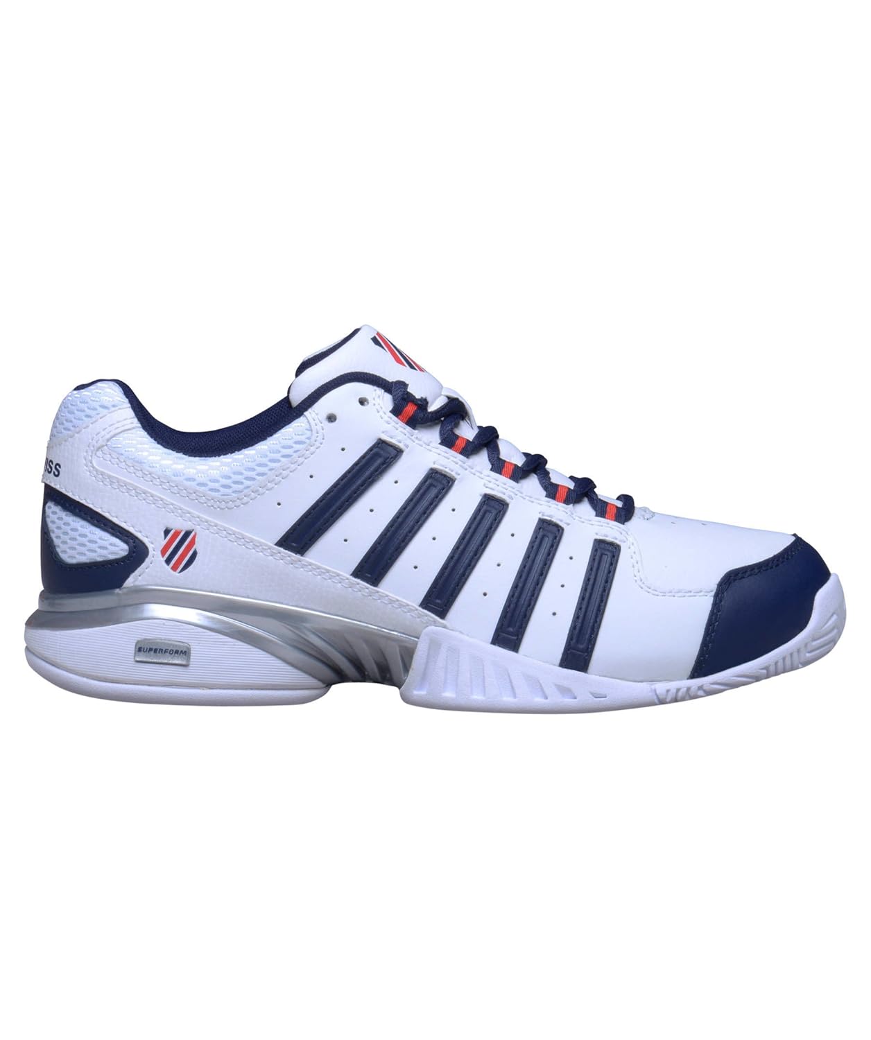 K-Swiss Receiver III Blanco Marino Y Rojo: Amazon.es: Deportes y aire libre